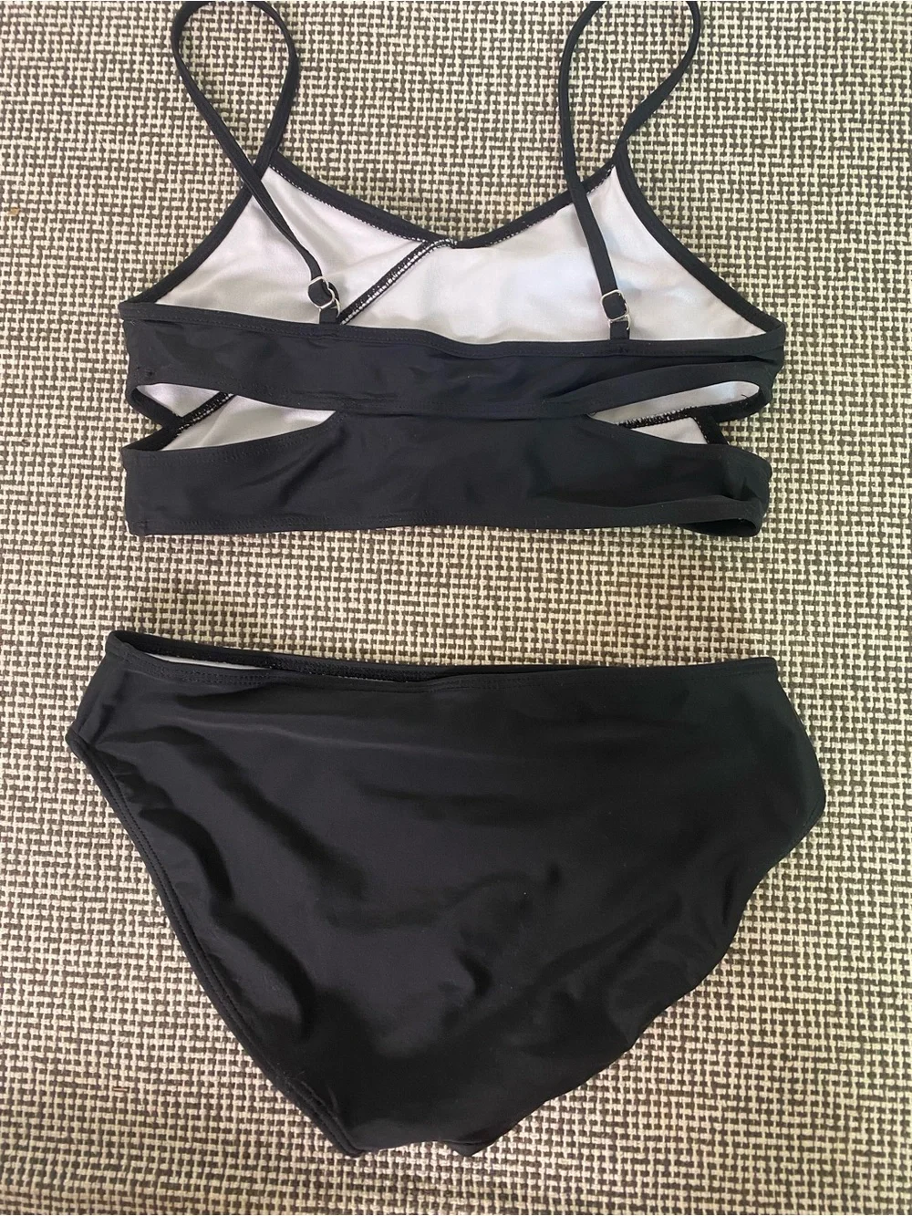 Black Kid’s Two-Piece Swim Set - Classic Bikini